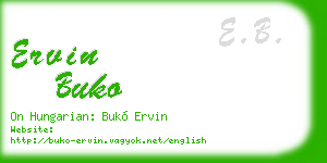 ervin buko business card