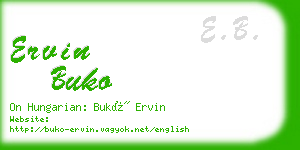 ervin buko business card